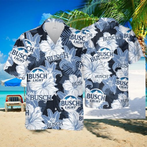 Busch Light Hawaiian Shirt Flower Pattern Beach Gift For Friend