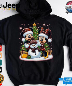 mickey play snowman christmas shirt