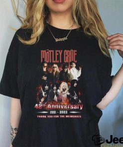 motley crae 42th anniversary 1981 2023 thank you for the memorie shirt