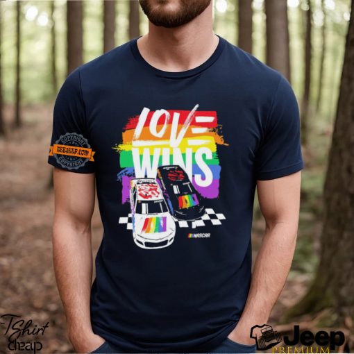 NASCAR Checkered Flag Sports Love Wins Pride Shirt