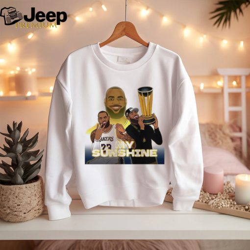 Los Angeles Lakers LeBron James 23 my sunshine cartoon shirt