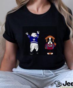 nny Colorado Avalanche VS Toronto Maple Leafs NHL 2024 mascot cartoon hockey shirt