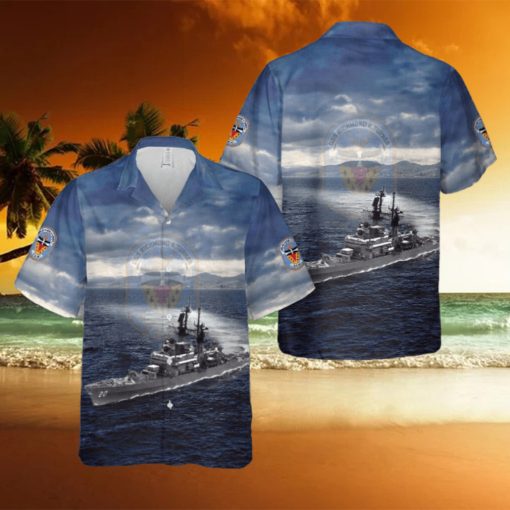 US Navy USS Richmond K. Turner (DLG 20 CG 20) Leahy class cruiser destroyer leader Hawaiian Shirt