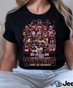 Tampa bay buccaneers 2024 nfc wild card playoffs winners team player name signature shirt