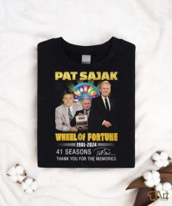 Pat Sajak Wheel Of Fortune 1981 2024 41 Seasons Thank You For The Memories T Shirt