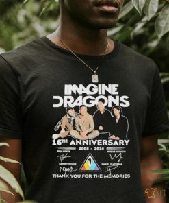 Official Imagine Dragons 16th Anniversary 2008 2024 Signature Thank You For The Memories Unisex T Shirt