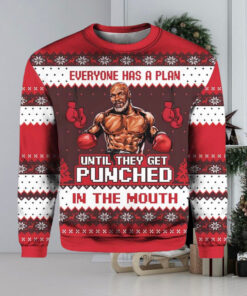 Mike Tyson Everyone Has A Plan Until They Get Punched in the Mouth Ugly Christmas Sweater