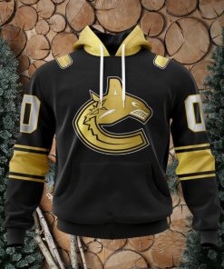 NHL Vancouver Canucks Special Black And Gold Design Hoodie