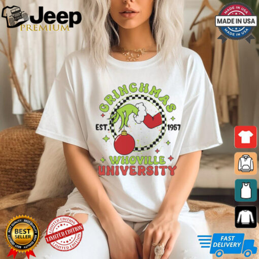Grinch Christmas Whoville University Est 1957 shirt