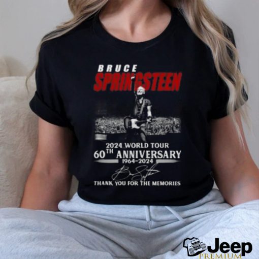 Bruce Springsteen 2024 World Tour 60th Anniversary 1964 2024 Thank You For The Memories T Shirt