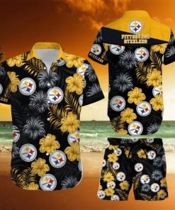 Pittsburgh Steelers NFL Football Summer Beach Team Hawaiian Shirt And Short For Men Women Gift