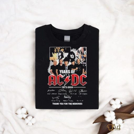 51 Years Of AC DC 1973 2024 Thank You For The Memories Shirt