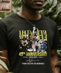 Madonna 45Th Anniversary T Shirt 1979 Äì 2024 Thank You For The Memories shirt