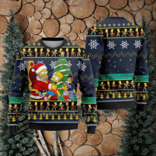 Christmas Simpsons Ugly Sweater, Simpson Ugly Sweater