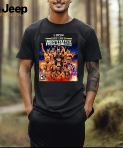 wWE 2K24 Forty Years Of Wrestlemania Edition All Legends Icons Superstar Game Cover Poster Shirt