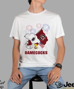 Snoopy Football Happy 4th Of July South Carolina Gamecocks Shirt