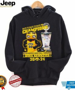 Herky the Hawk mascot Iowa Hawkeyes back to back to back Champions 2024 shirt