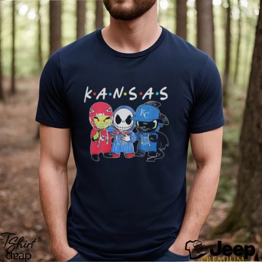 Official kansas Sports Teams Jack Skellington x Grinch And Toothless Dragon Shirt