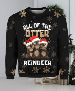 All Of The Otter Reindeer Christmas Ugly Sweater