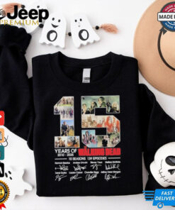15 Years Of The Walking Dead 2010 2025 Signatures Shirt