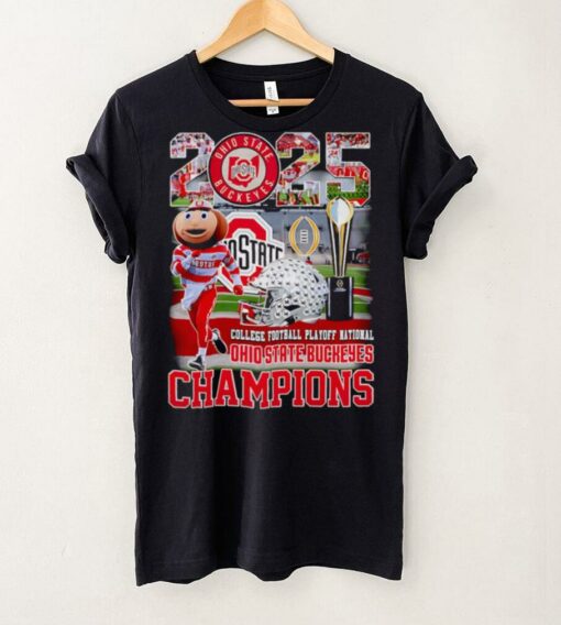 2025 CFP National Champions Ohio State Buckeyes Brutus Buckeye mascot shirt