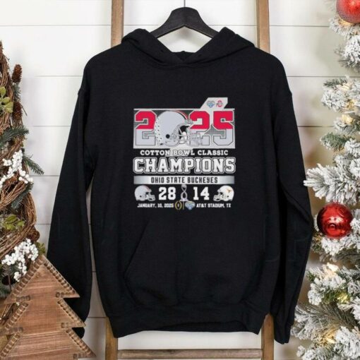 2025 Cotton Bowl Classic Champions Ohio State Buckeyes 28 14 Texas Shirt