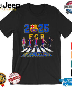 2025 go Barcelona Abbey Road signatures shirt