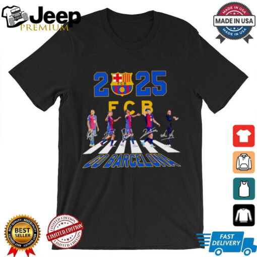 2025 go Barcelona Abbey Road signatures shirt