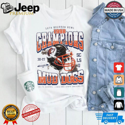 50th Bourbon Bowl Champions 1998 Mud Dogs South Central Louisiana State University shirt