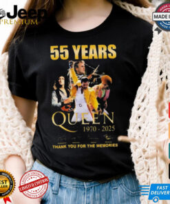 55 Years Queen 1970 2025 Signature Thank You For The Memories Signatures Shirt