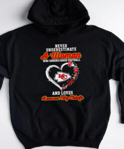 A women who understands football and love Kansas City Chiefs heart shirt