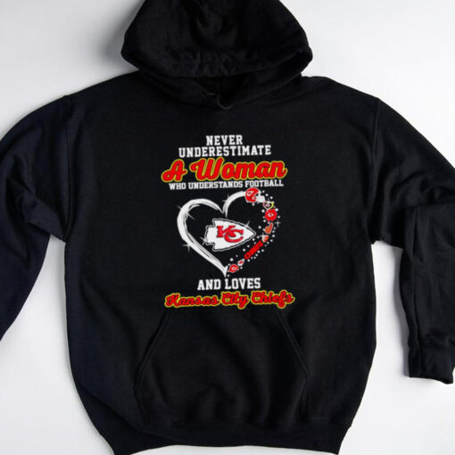 A women who understands football and love Kansas City Chiefs heart shirt
