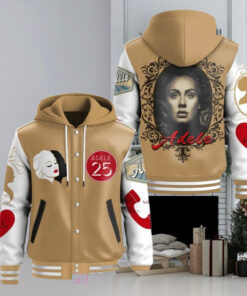 Adele 25 Album Limited Edition Hooded Varsity Jacket – Official Adele Merchandise, 25 Album Apparel, Limited Edition Hooded Varsity Jacket
