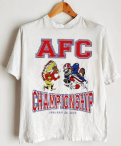 Afc Championship Kansas City Chiefs vs Buffalo Bills mascots January 25 2025 shirt