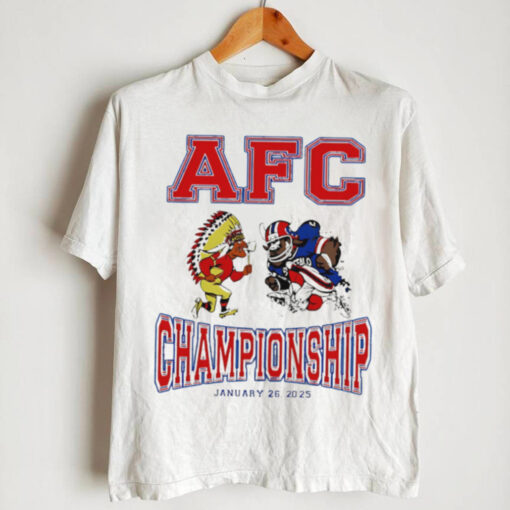 Afc Championship Kansas City Chiefs vs Buffalo Bills mascots January 25 2025 shirt