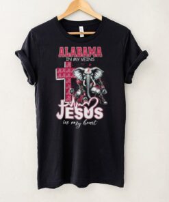 Alabama in my venis jesus in my heart shirt