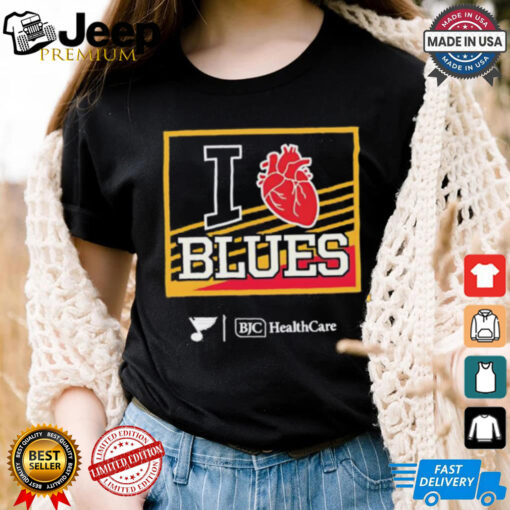 BJC healthcare I heart blues St Louis Blues logo shirt
