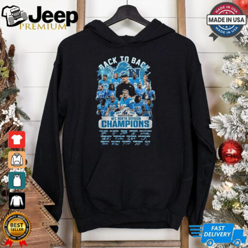 Back To Back Detroit Lions NFC North Division Champions 2024 2025 Shirt