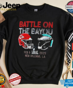 Battle On The Bayou Kansas City Chiefs vs. Philadelphia Eagles Anthracite Super Bowl LIX Matchup shirt