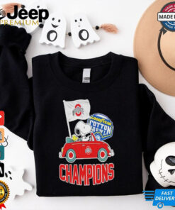 Best Peanuts Snoopy and Woodstock Ohio State Buckeyes 2025 Goodyear Cotton Bowl Classic Champions Shirt