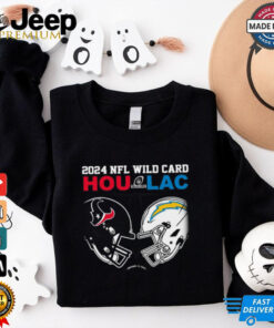 Best Texans vs Chargers 2024 25 NFL Wild Card Dueling Helmet T Shirt