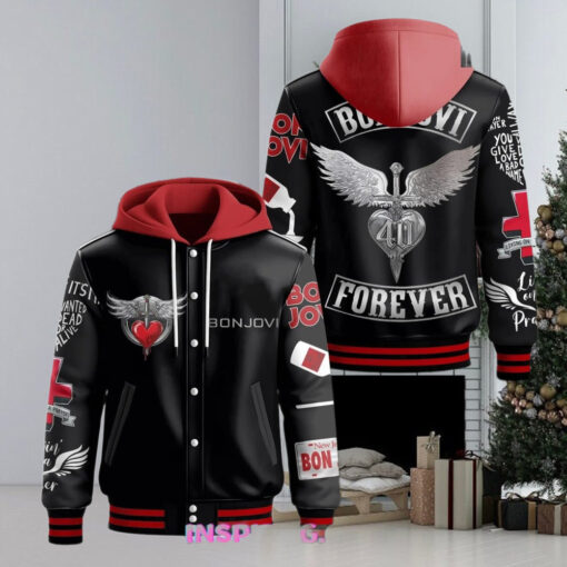 Bon Jovi Forever Special Hooded Varsity Jacket