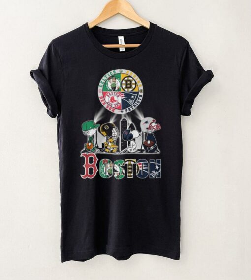 Boston Sports Team Peanuts Characters T Shirt