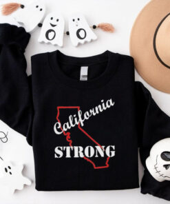 California Strong Map The Pacific Palisade Fire Shirt