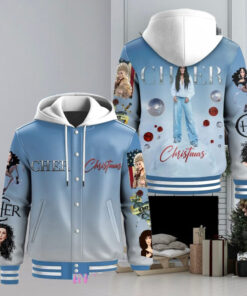 Cher Christmas Holiday Special Hooded Varsity Jacket – Official Cher Merchandise, Holiday Special Apparel, Limited Edition Hooded Varsity Jacket