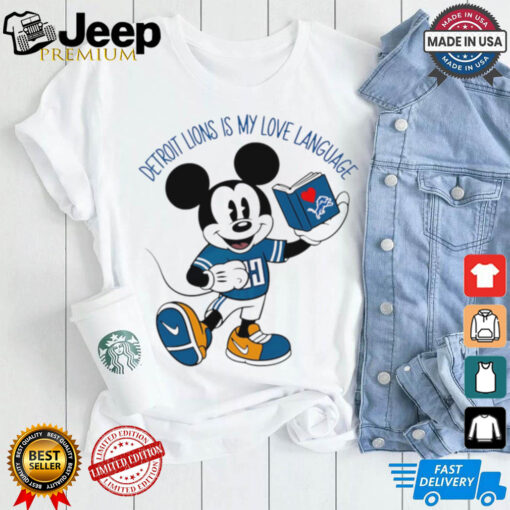 Detroit Lions Is My Love Language Disney Mickey shirt