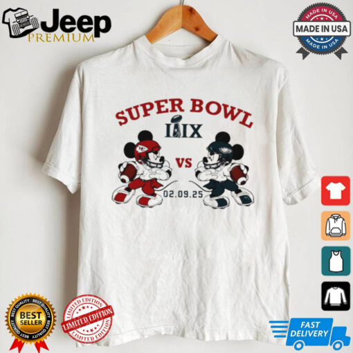 Eagles vs Chiefs Mickey Mouse Super Bowl LIX 2025 shirt