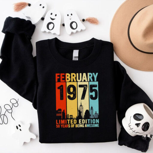 February 1975 limited edition 50 years of being awesome shirt