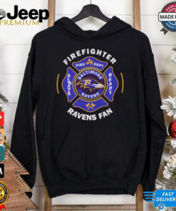 Firefighter always ready Ravens fan shirt