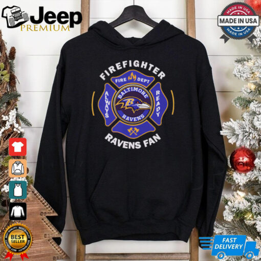 Firefighter always ready Ravens fan shirt